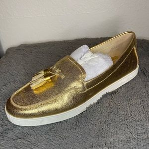 Michael Kors Callahan Metallic Leather Flats
